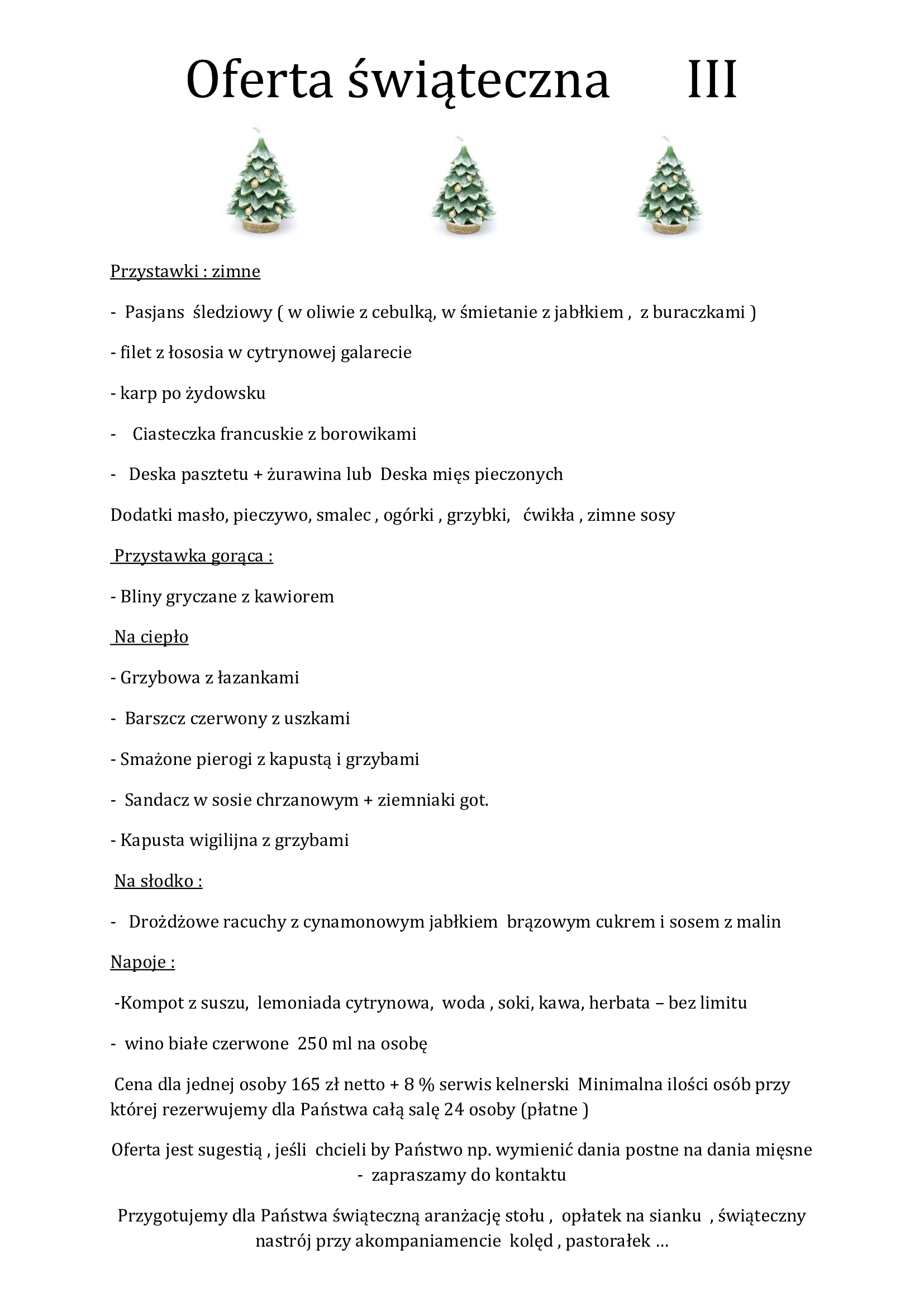 oferta świąteczna III